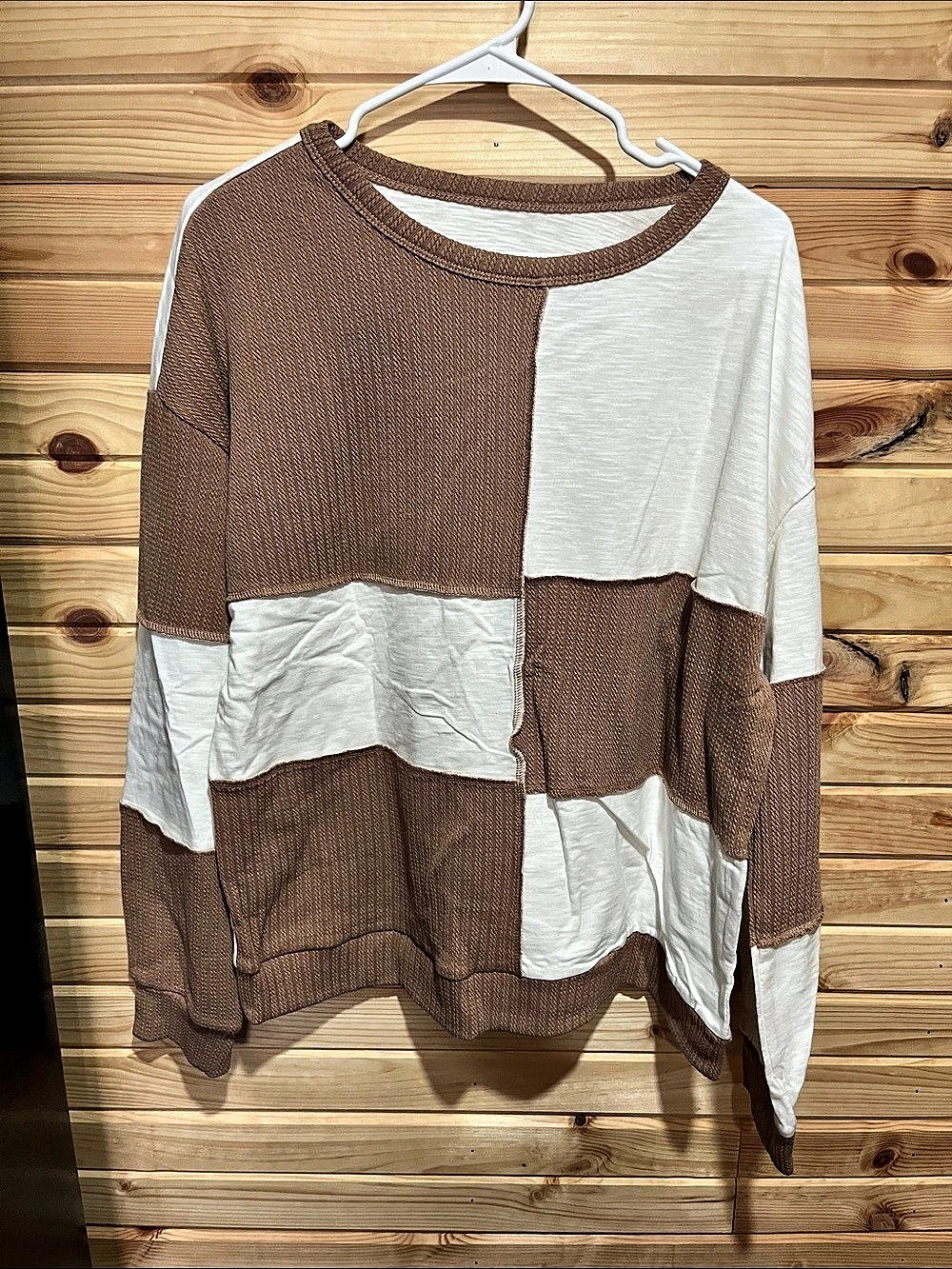 Color Block Cotton Long Sleeve Size XL Like New